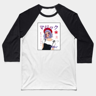 Cherry Anime Pop Star Magazine Cover Baseball T-Shirt